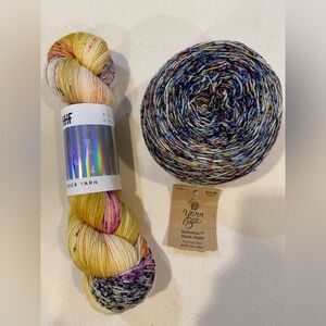 Hedgehog Fibers Skinny Single and Yarn Bee Hand Dyed Yarn NEW with extras